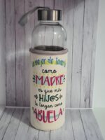 Botella cristal con funda neopreno personalizada
