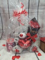 Oso de peluche, rosa con nombre y patatas