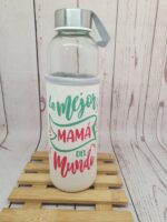 Botella de cristal con funda